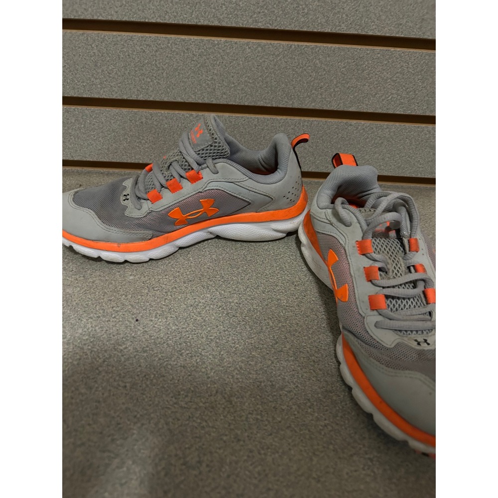 Under Armour Assert 9 Kids Running Shoes Grey Orange 3024833-107 Size 4Y - Picture 5 of 7